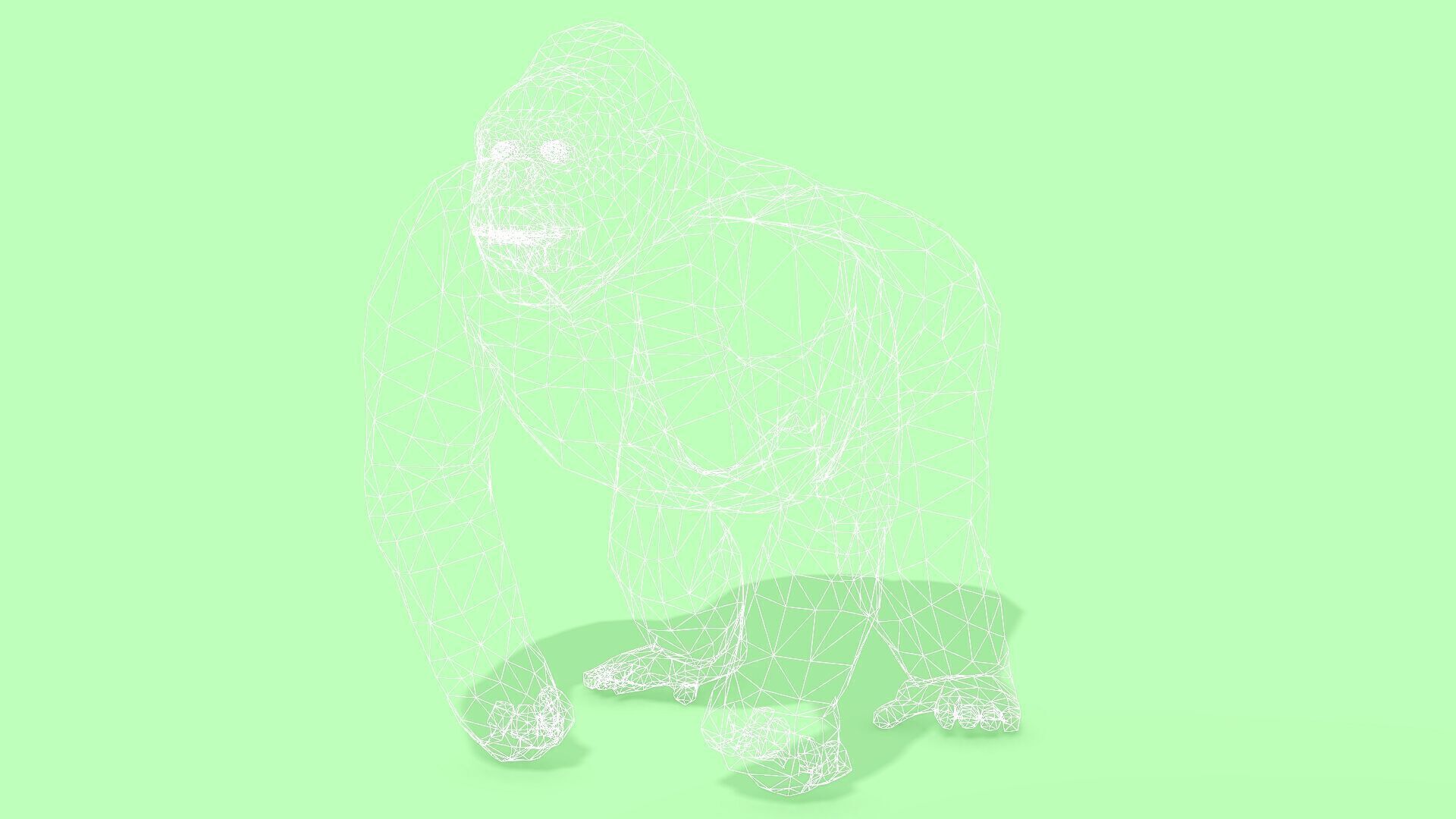 Gorilla Rigged Animated 9 Low-poly 3D model_14