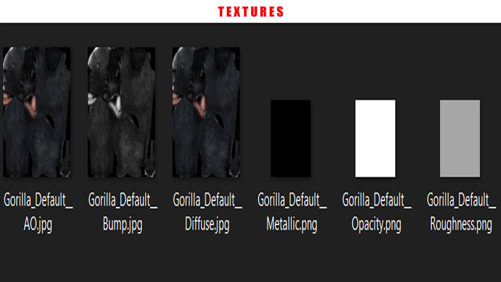 Gorilla Rigged Animated 9 Low-poly 3D model_15