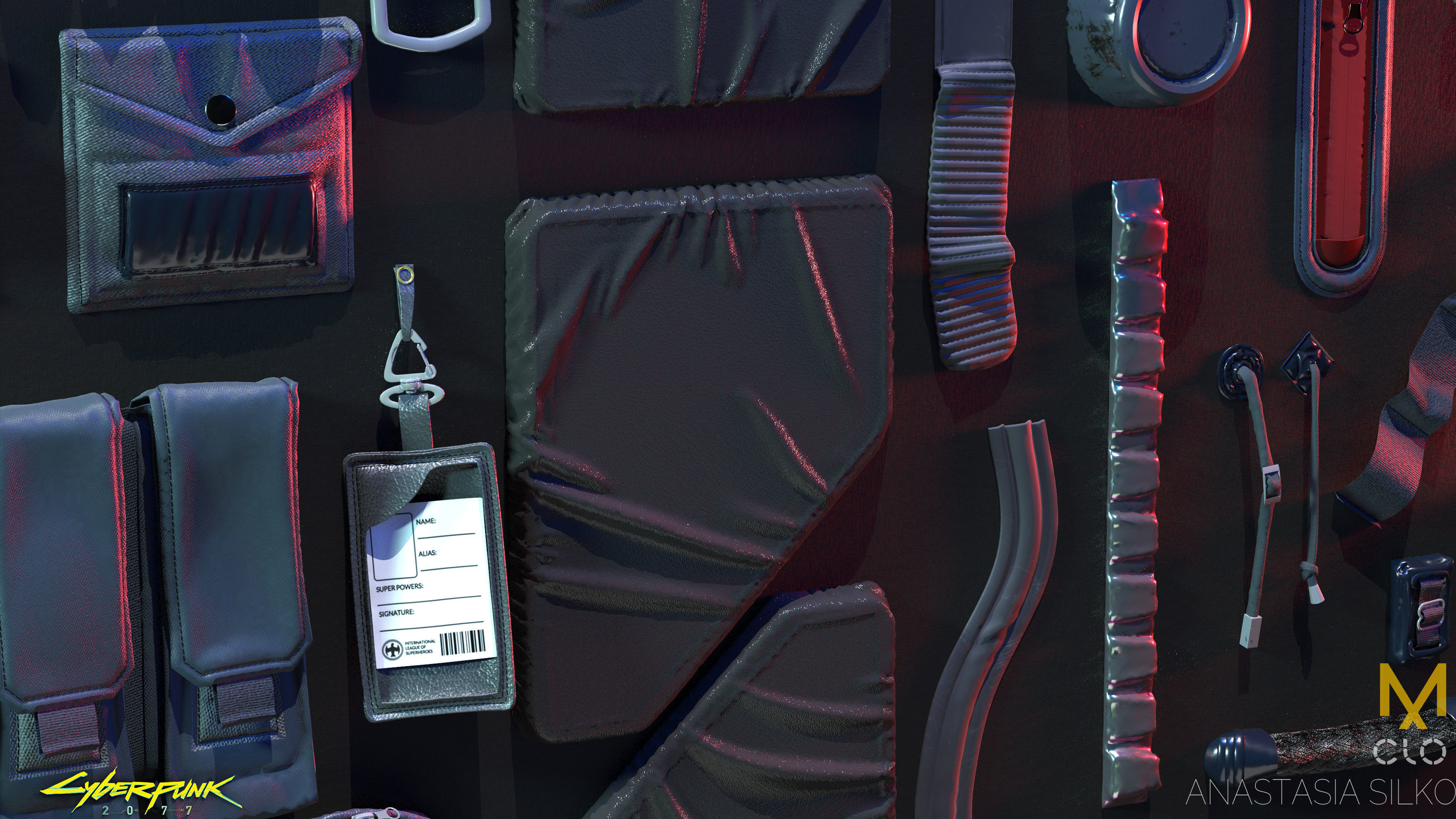 Cyberpunk Urban details pack for MD and Clo3D Projects files Obj 3D model_7