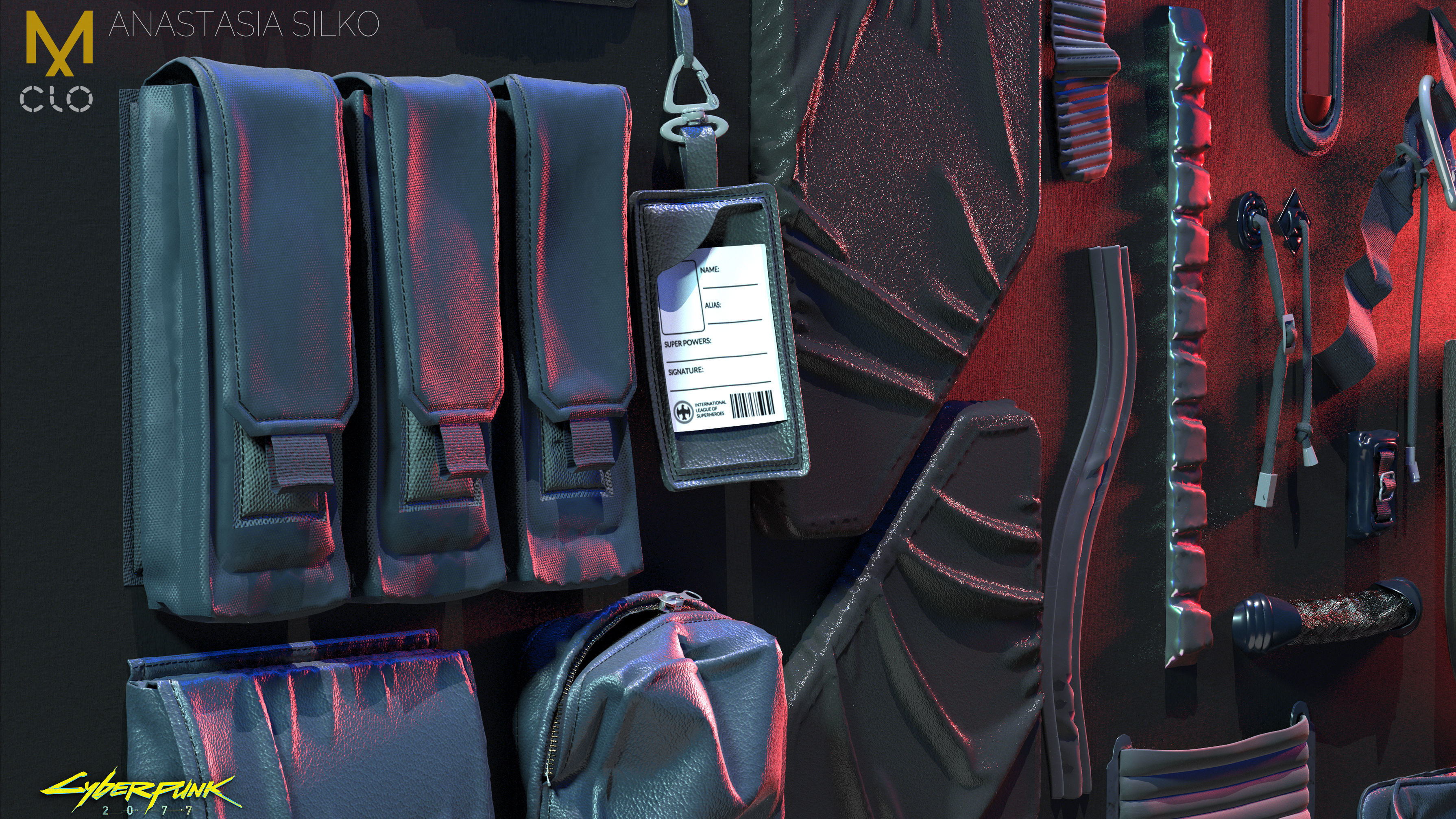 Cyberpunk Urban details pack for MD and Clo3D Projects files Obj 3D model_4