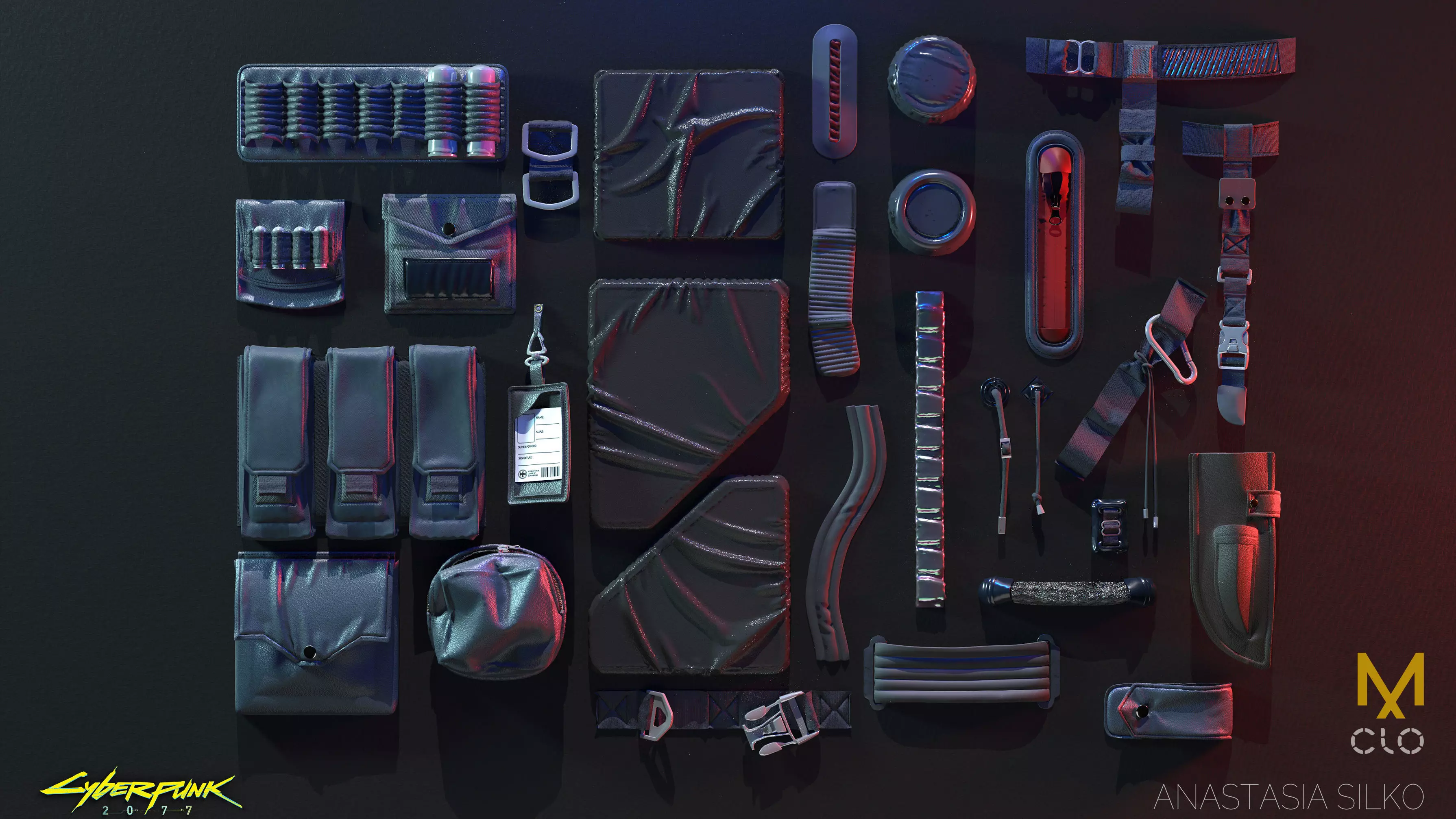 Cyberpunk Urban details pack for MD and Clo3D Projects files Obj 3D model_0