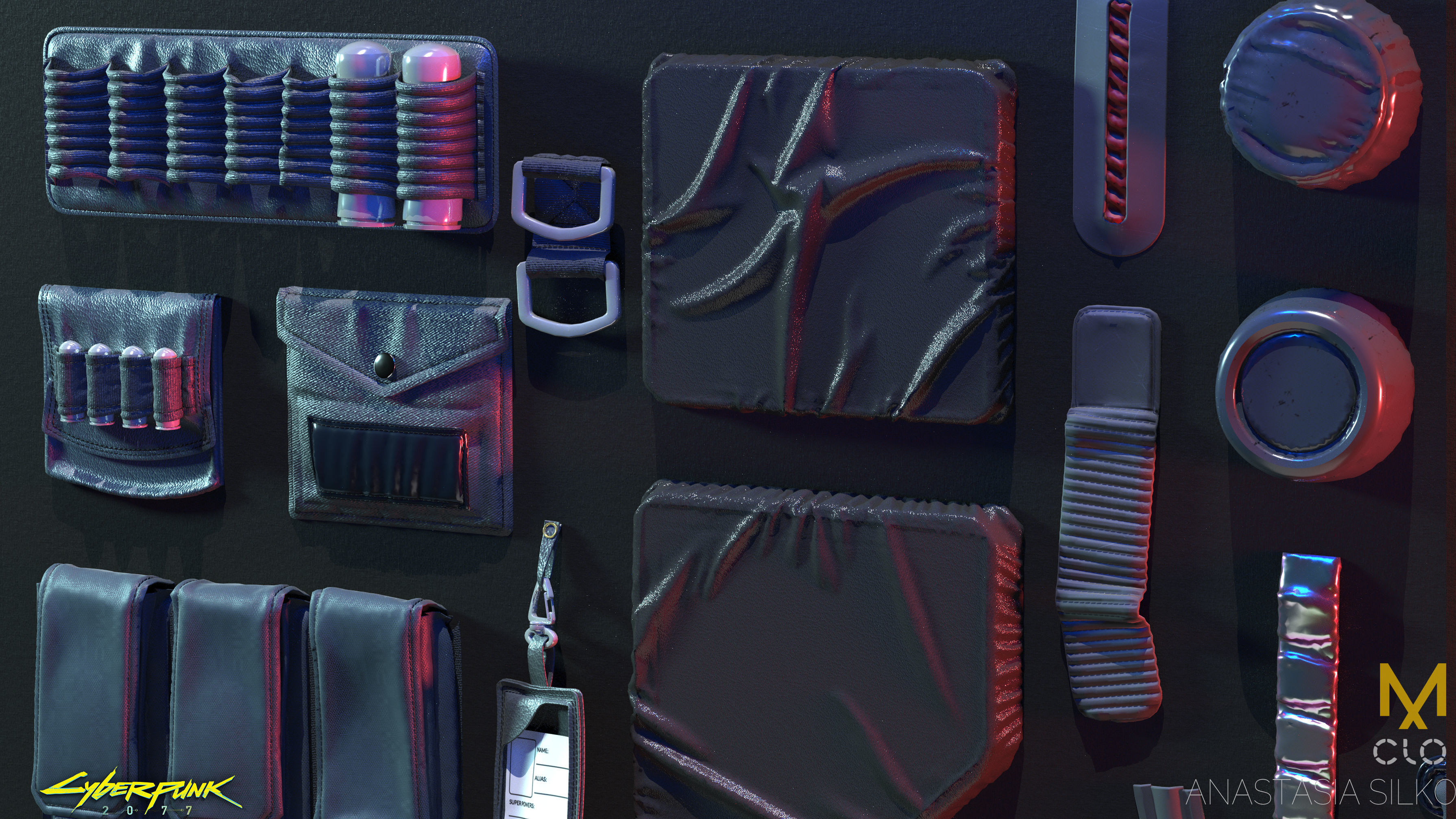 Cyberpunk Urban details pack for MD and Clo3D Projects files Obj 3D model_1