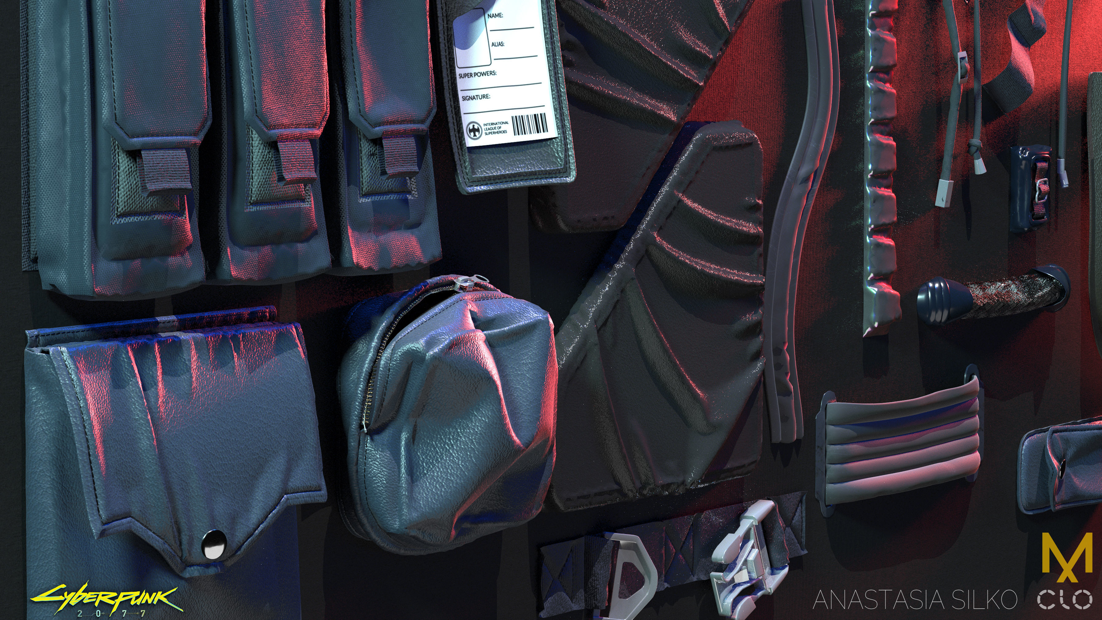 Cyberpunk Urban details pack for MD and Clo3D Projects files Obj 3D model_2