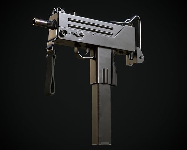 Mac 10 Low-poly 3D model