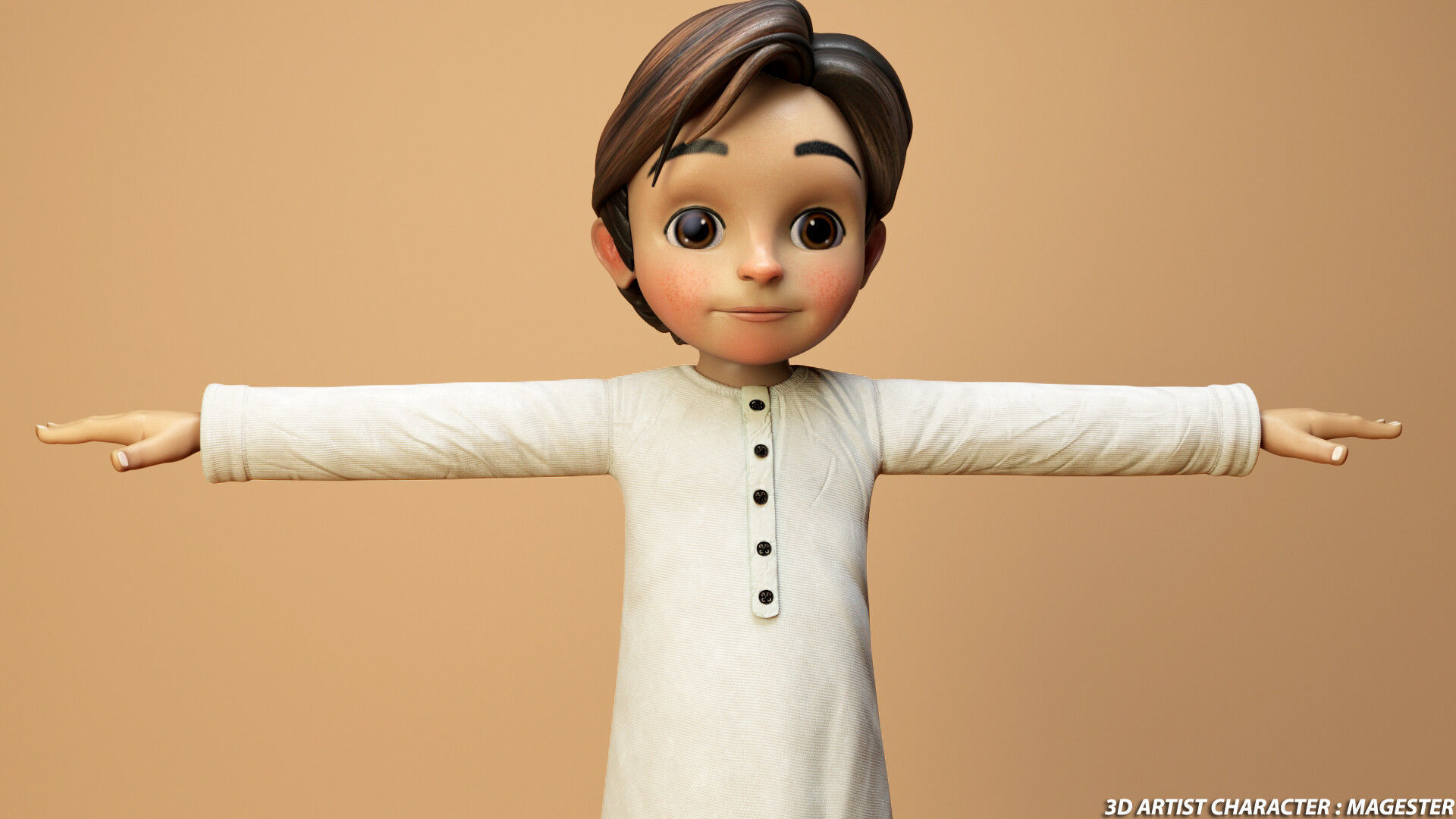 ARABIC BOY Low-poly 3D model_2