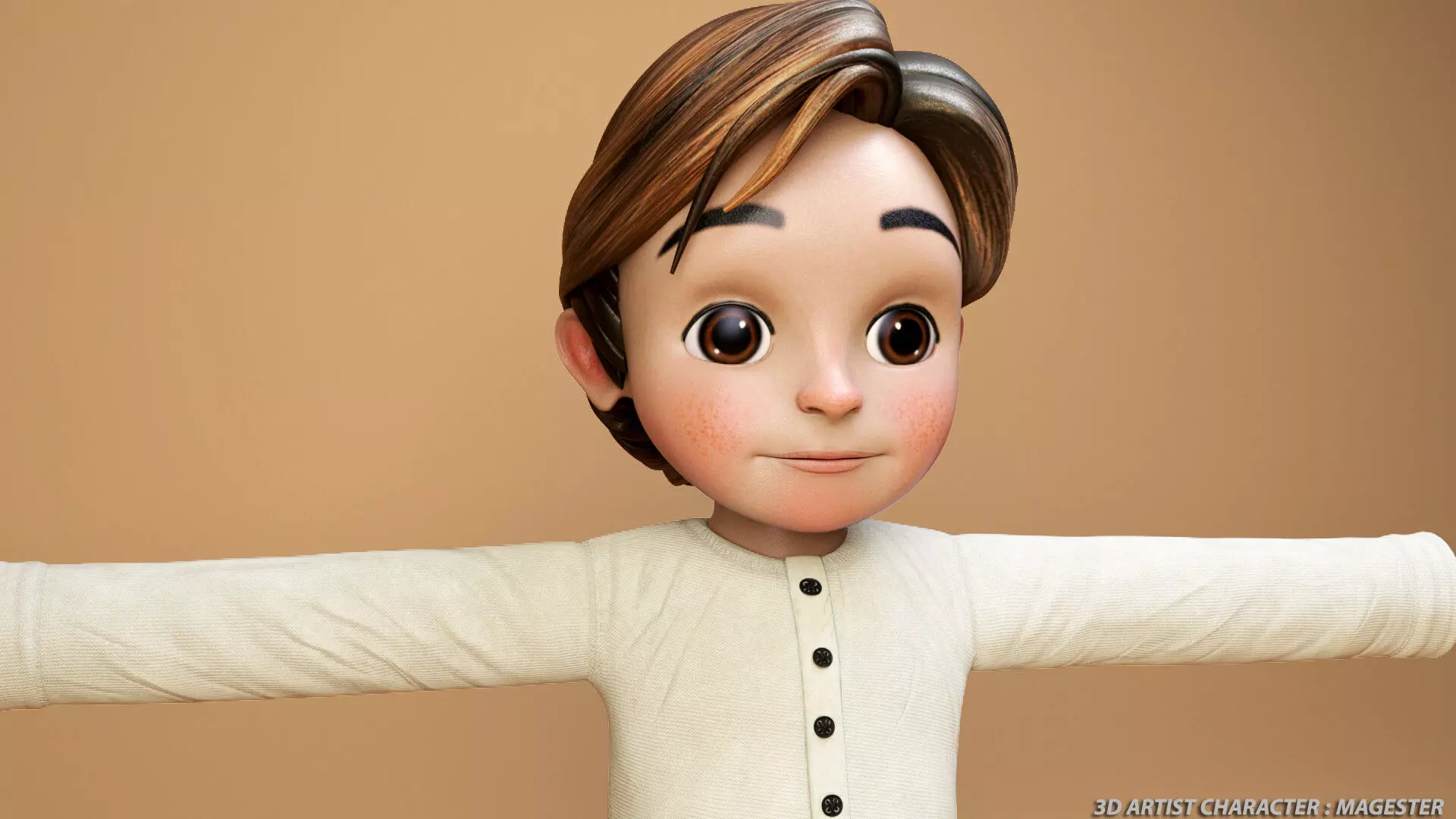 ARABIC BOY Low-poly 3D model_0