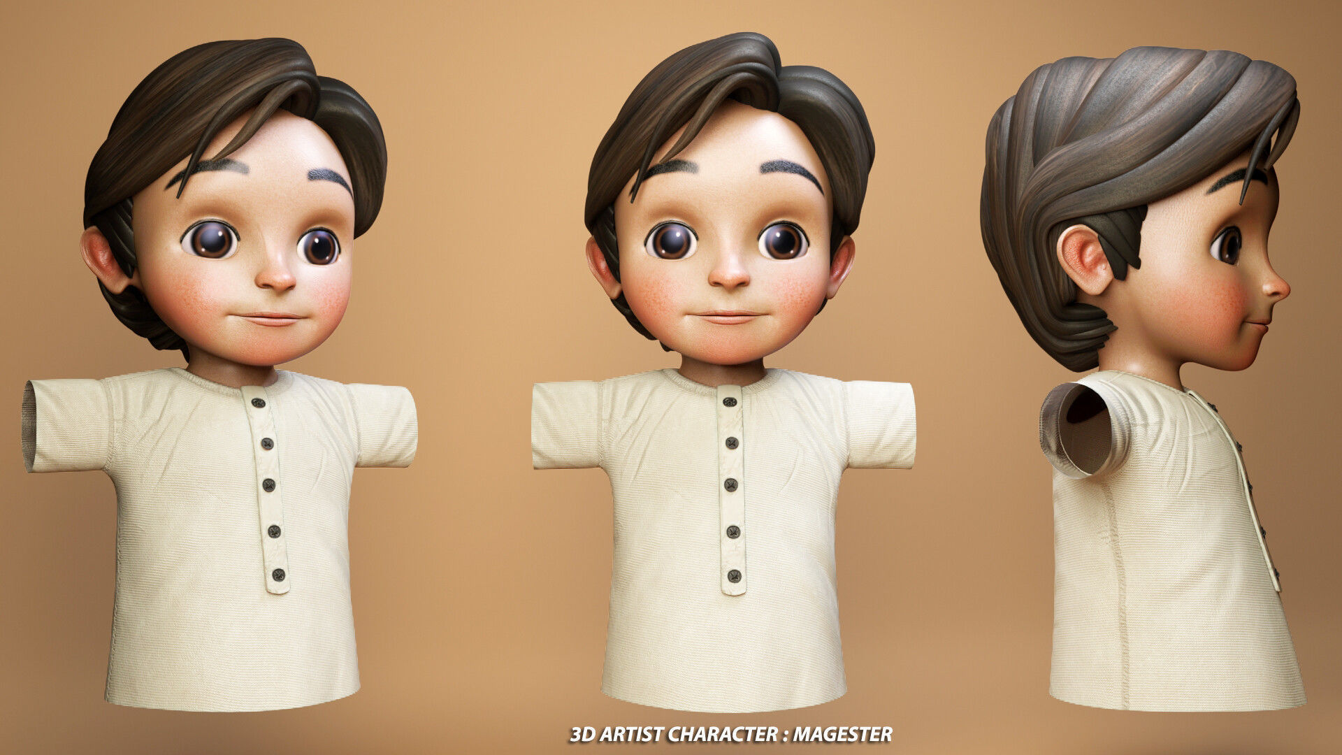 ARABIC BOY Low-poly 3D model_5