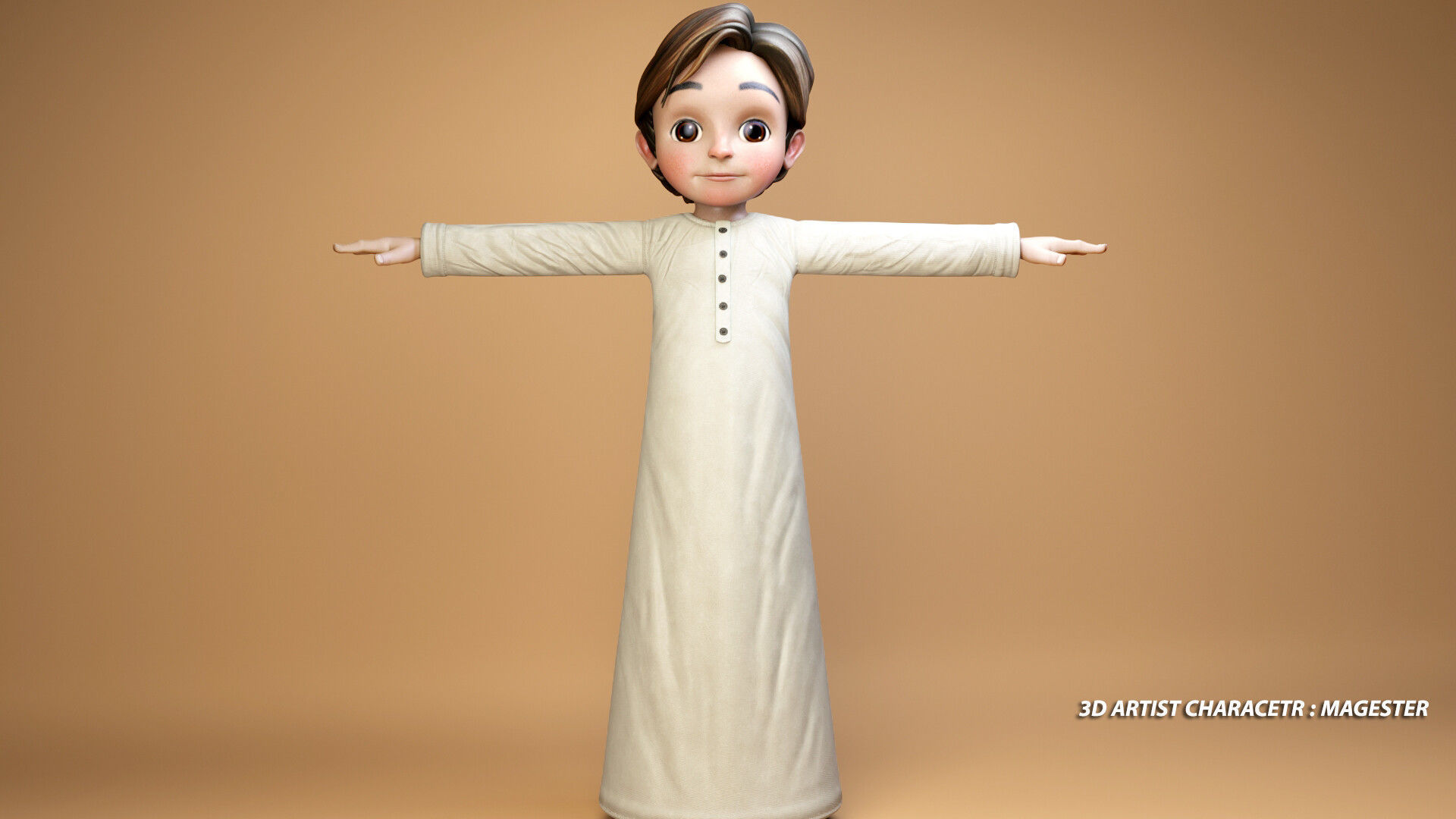 ARABIC BOY Low-poly 3D model_3
