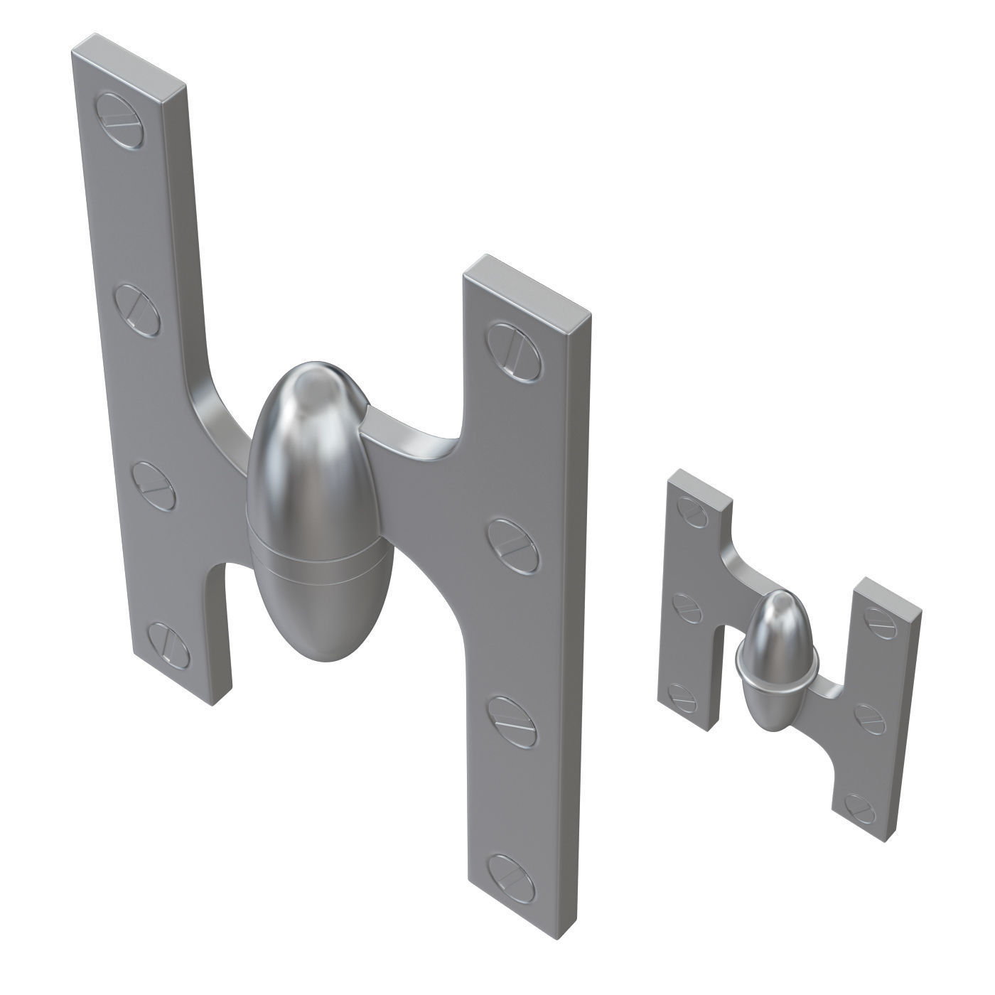 Nanz door hinges Low-poly 3D model_3
