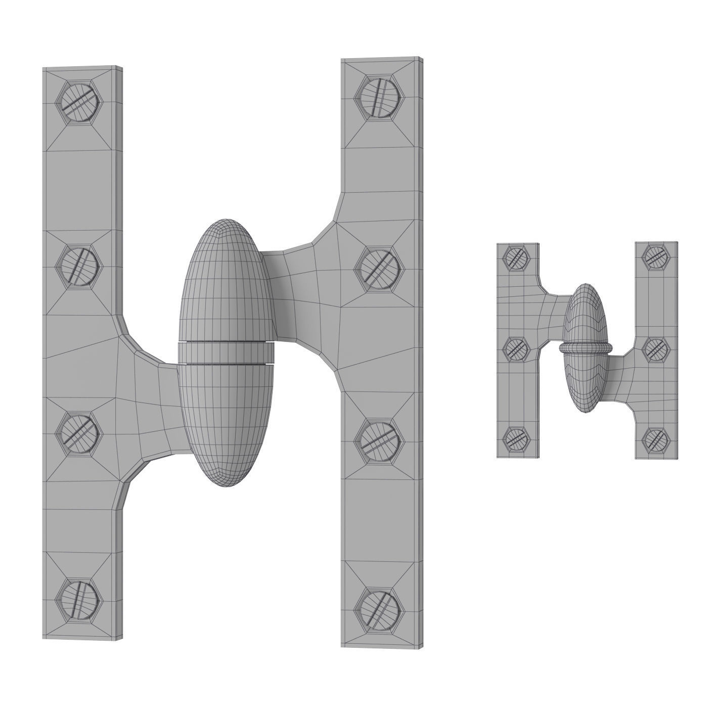 Nanz door hinges Low-poly 3D model_4