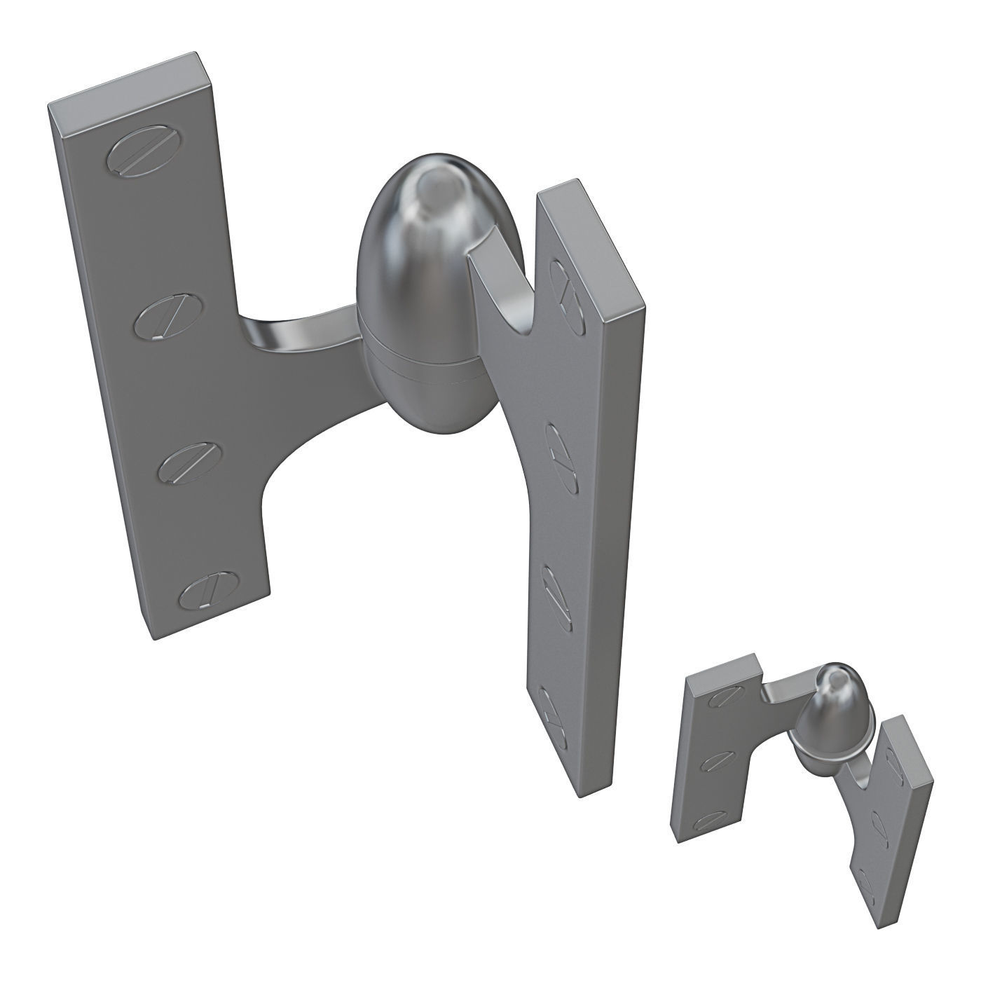 Nanz door hinges Low-poly 3D model_2