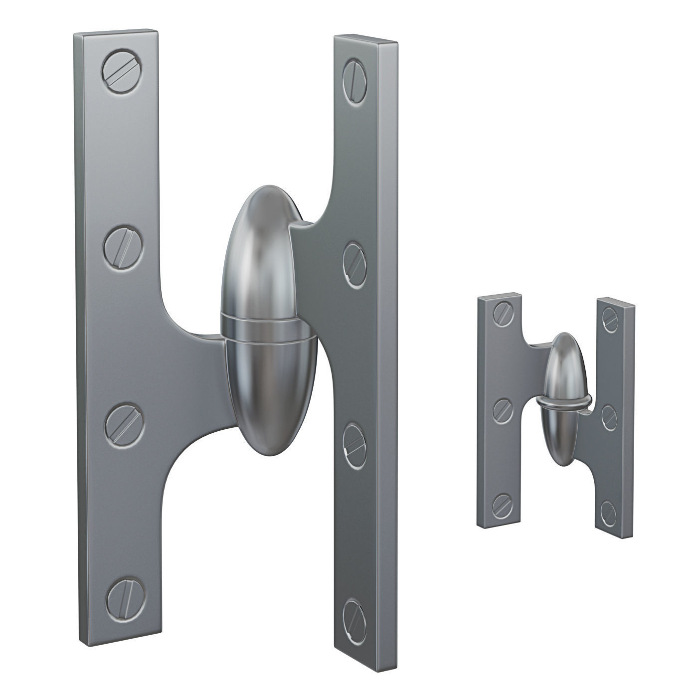 Nanz door hinges Low-poly 3D model_1