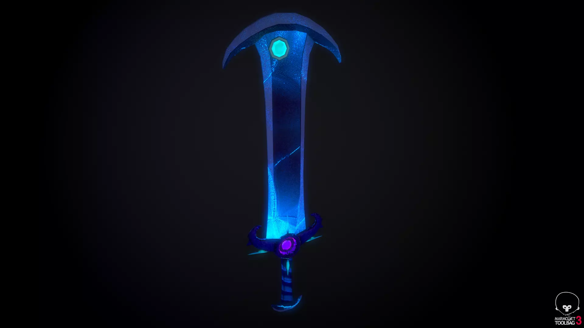 Magic sword Free low-poly 3D model