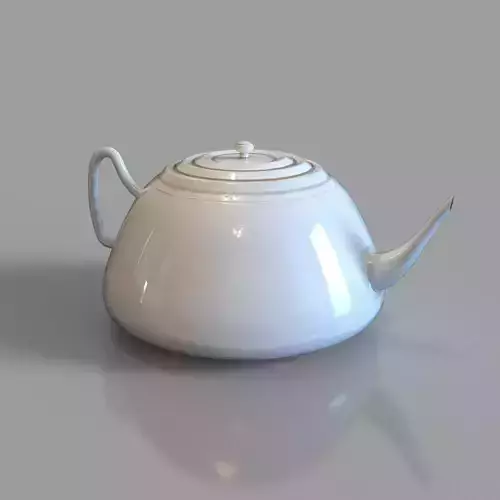 White ceramic teapot