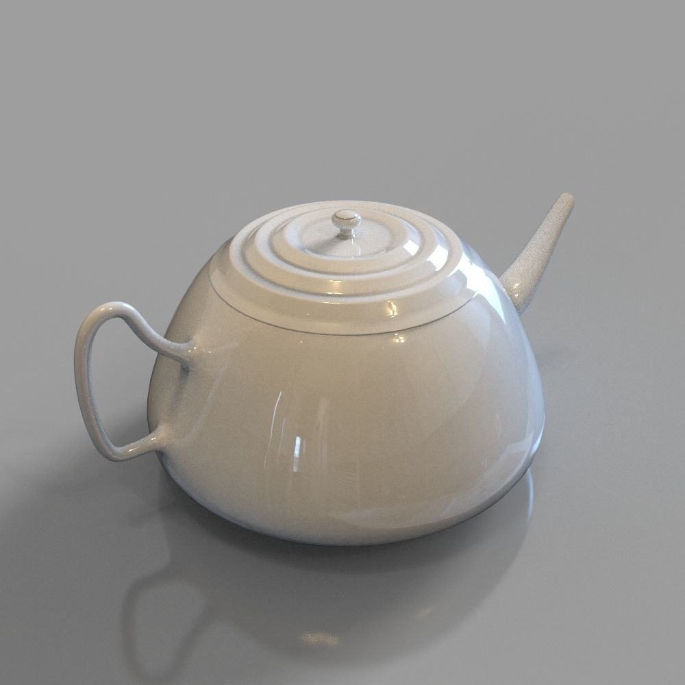 White ceramic teapot Free 3D model_10