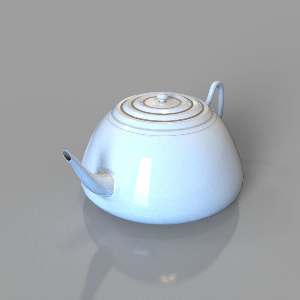 White ceramic teapot Free 3D model_16