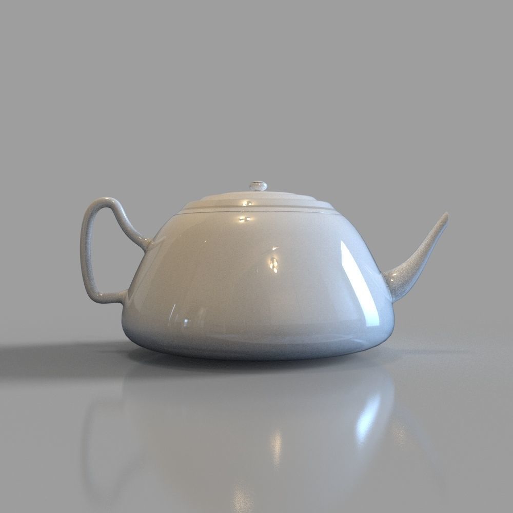 White ceramic teapot Free 3D model_2