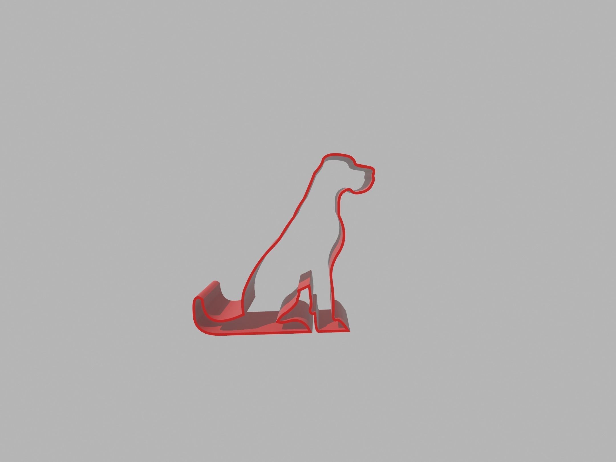 Cell Phone Holder Dog Stand 3D print model_1