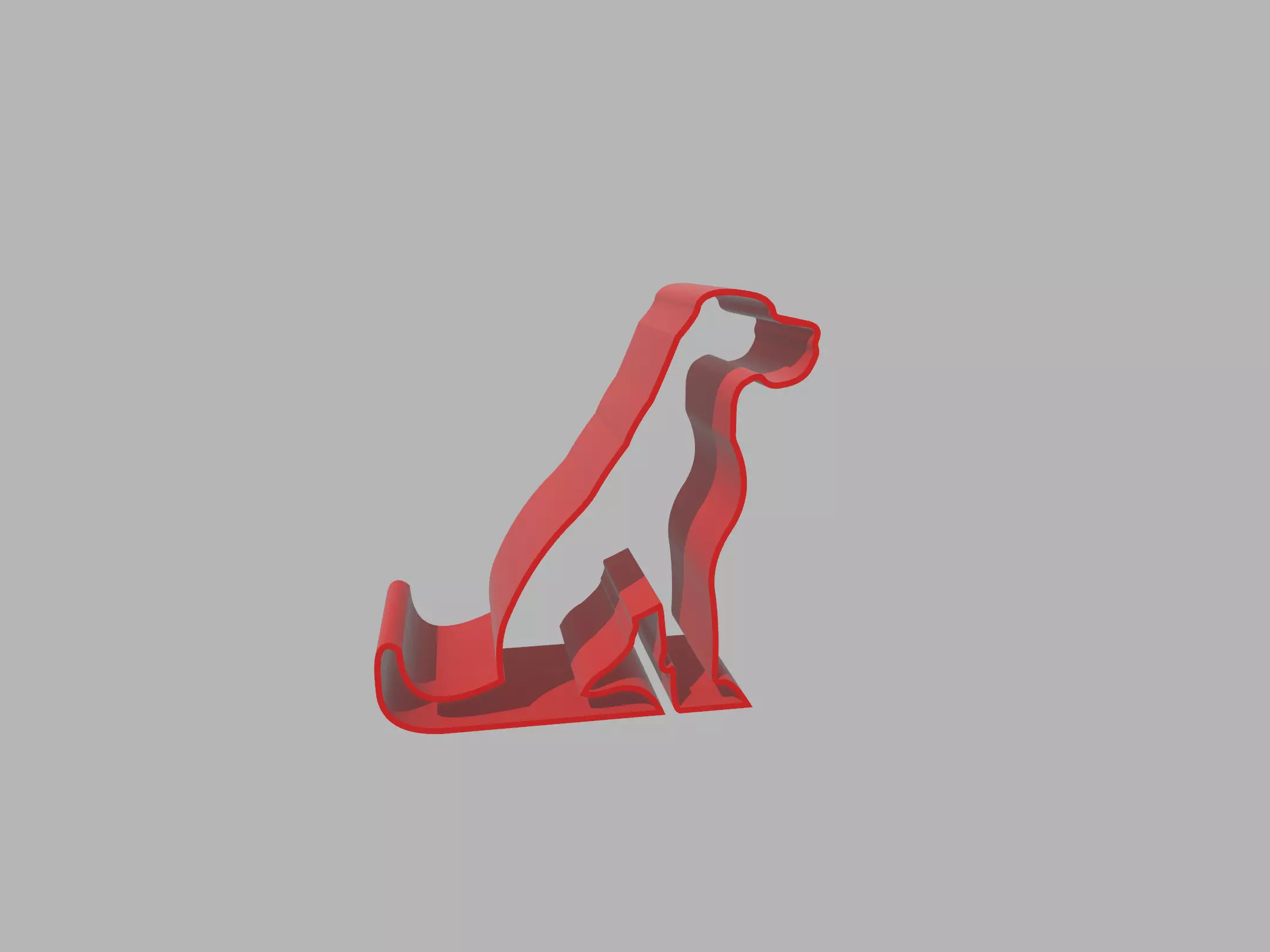 Cell Phone Holder Dog Stand 3D print model_0