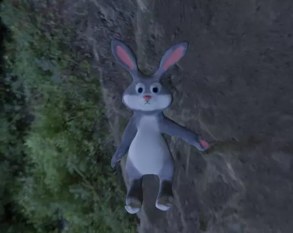 Rabbit cute cartoon rabbit animated in blender for kids Free 3D model