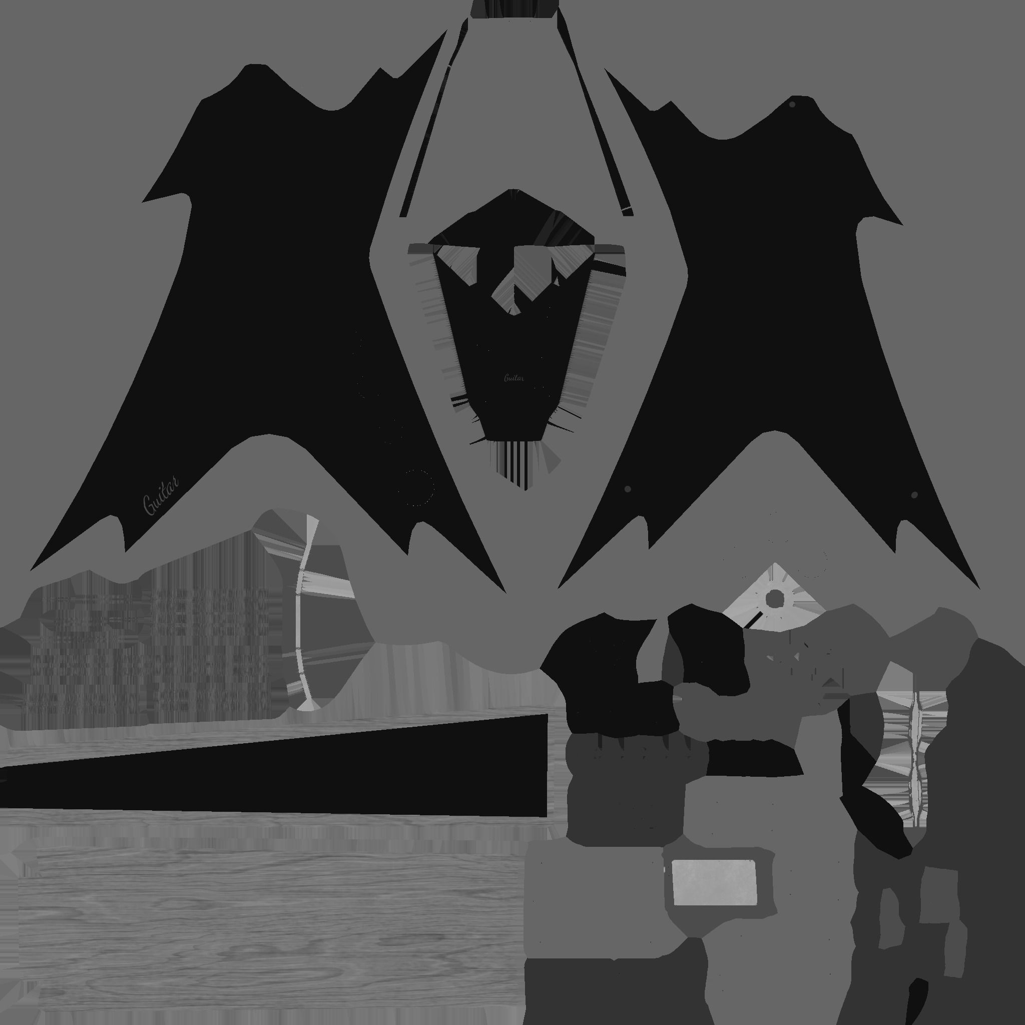 Electric Guitar B02 Beige Black - Music Instrument Design Low-poly 3D model_24