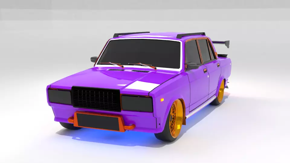 vaz 2107 3D model_0