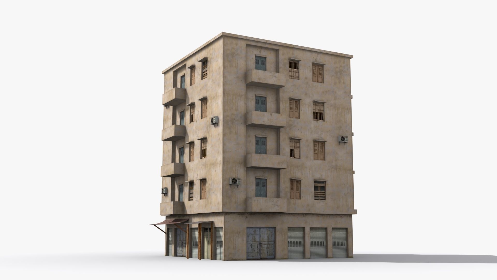 Arab Middle East Building x10 Low-poly 3D model_3