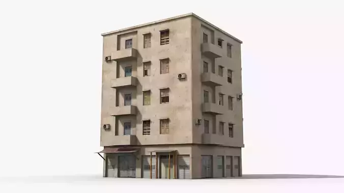 Arab Middle East Building x10 Low-poly 3D model