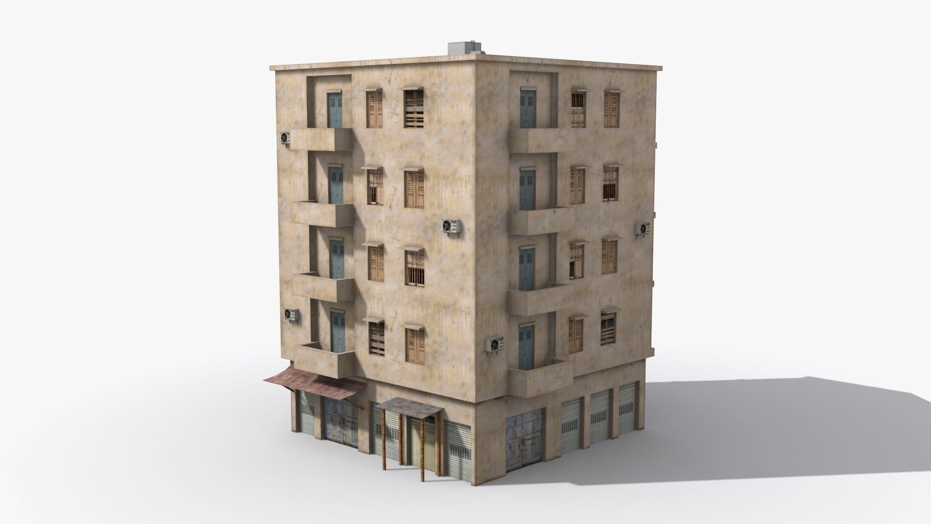 Arab Middle East Building x10 Low-poly 3D model_5