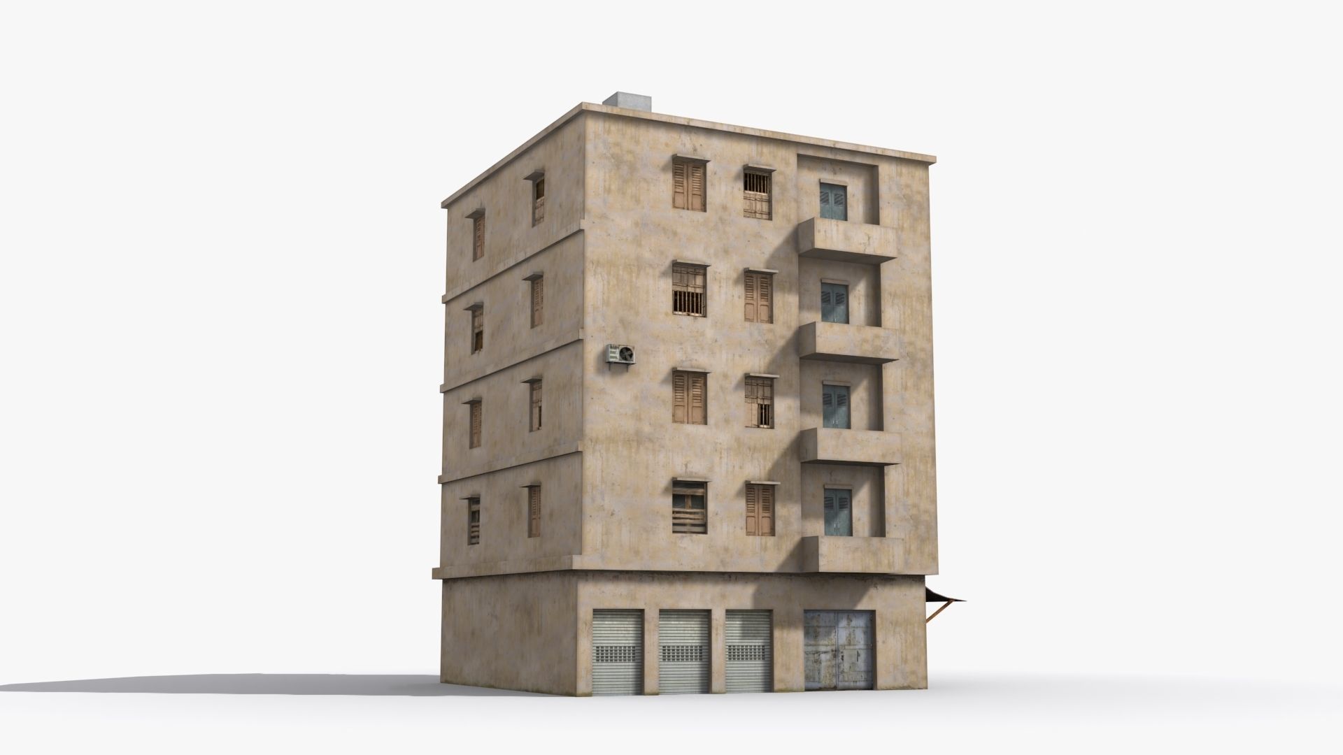 Arab Middle East Building x10 Low-poly 3D model_4