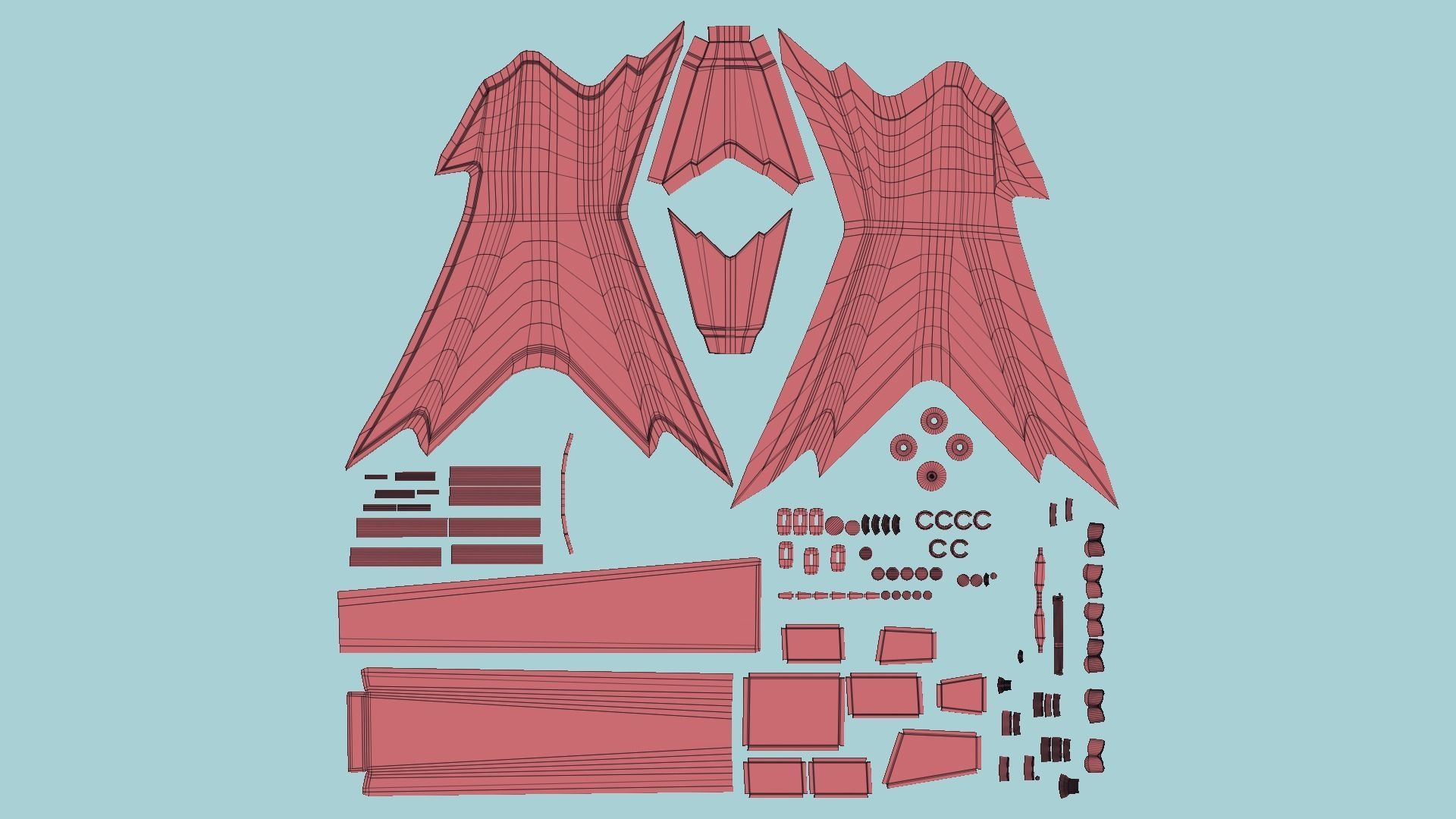 Electric Guitar B03 Thunder - Music Instrument Design Low-poly 3D model_12