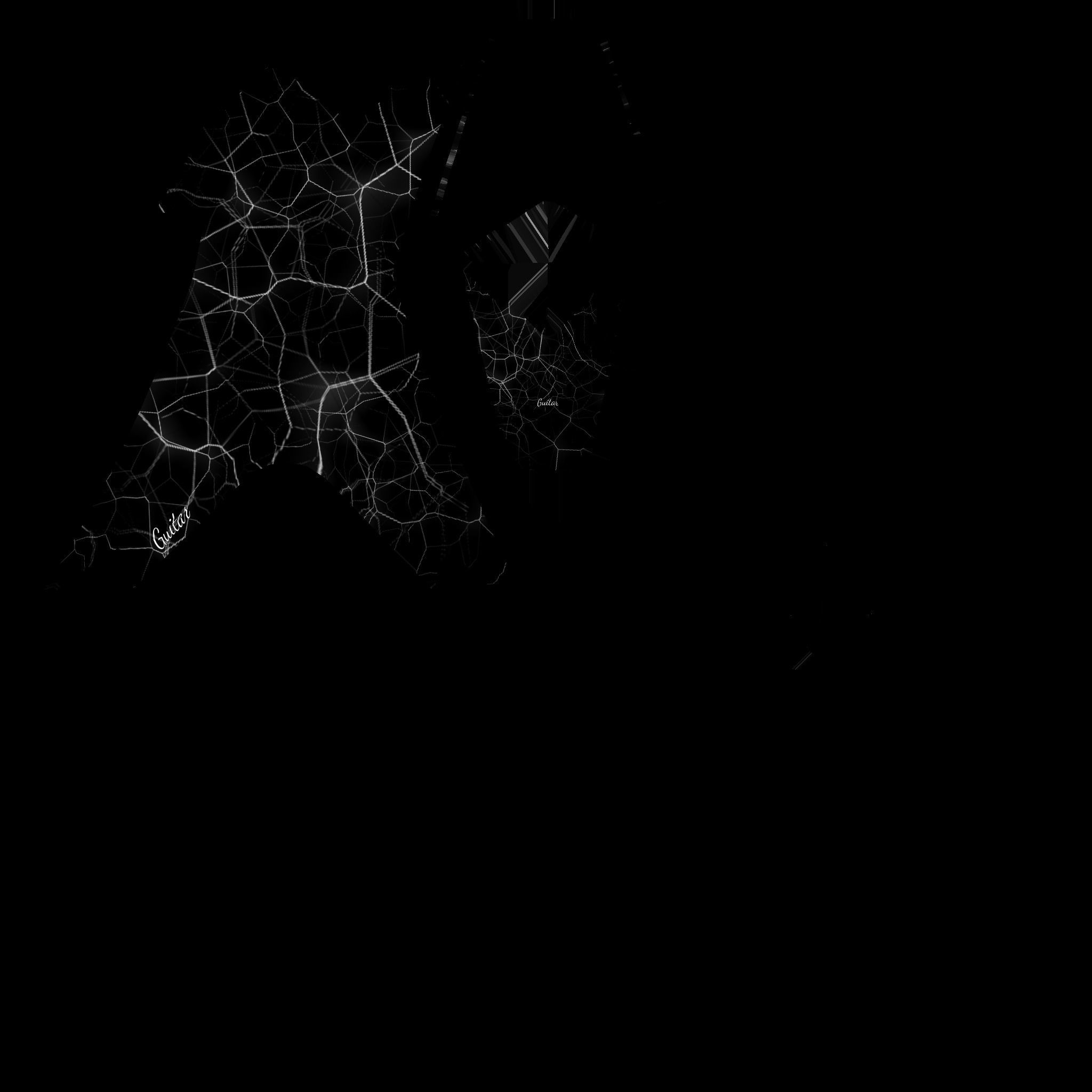 Electric Guitar B03 Thunder - Music Instrument Design Low-poly 3D model_19