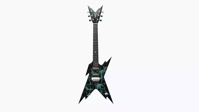 Electric Guitar B03 Thunder - Music Instrument Design Low-poly 3D model