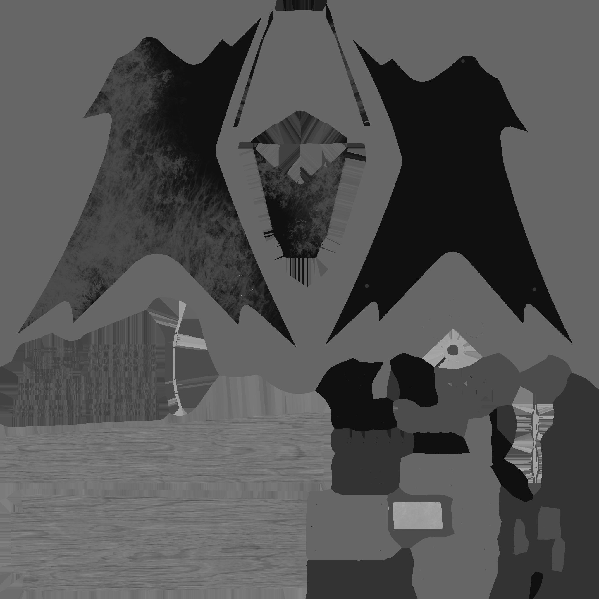 Electric Guitar B04 Flame - Music Instrument Design Low-poly 3D model_24