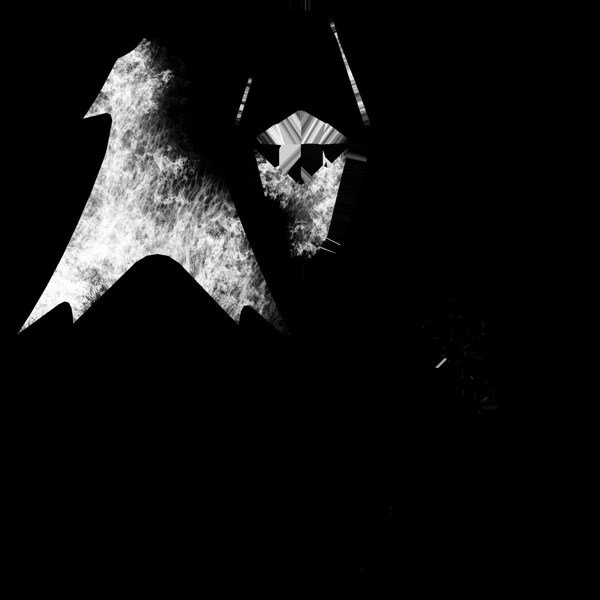 Electric Guitar B04 Flame - Music Instrument Design Low-poly 3D model_19