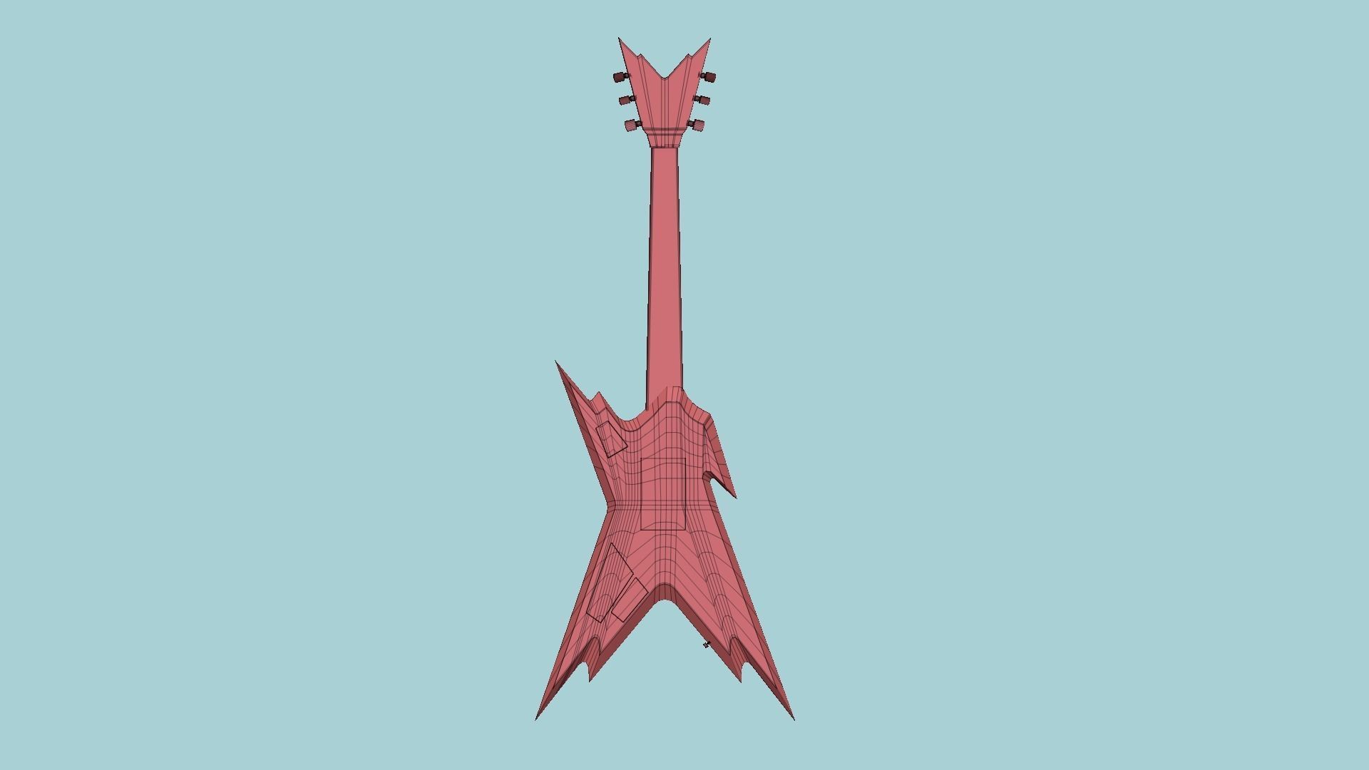 Electric Guitar B05 Galaxy - Music Instrument Design Low-poly 3D model_18