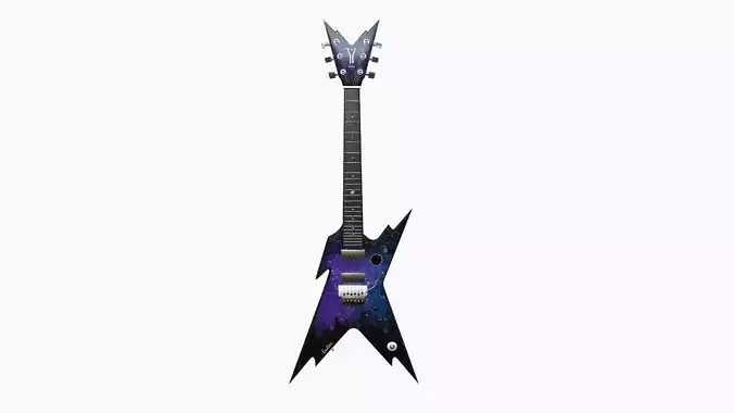 Electric Guitar B05 Galaxy - Music Instrument Design Low-poly 3D model