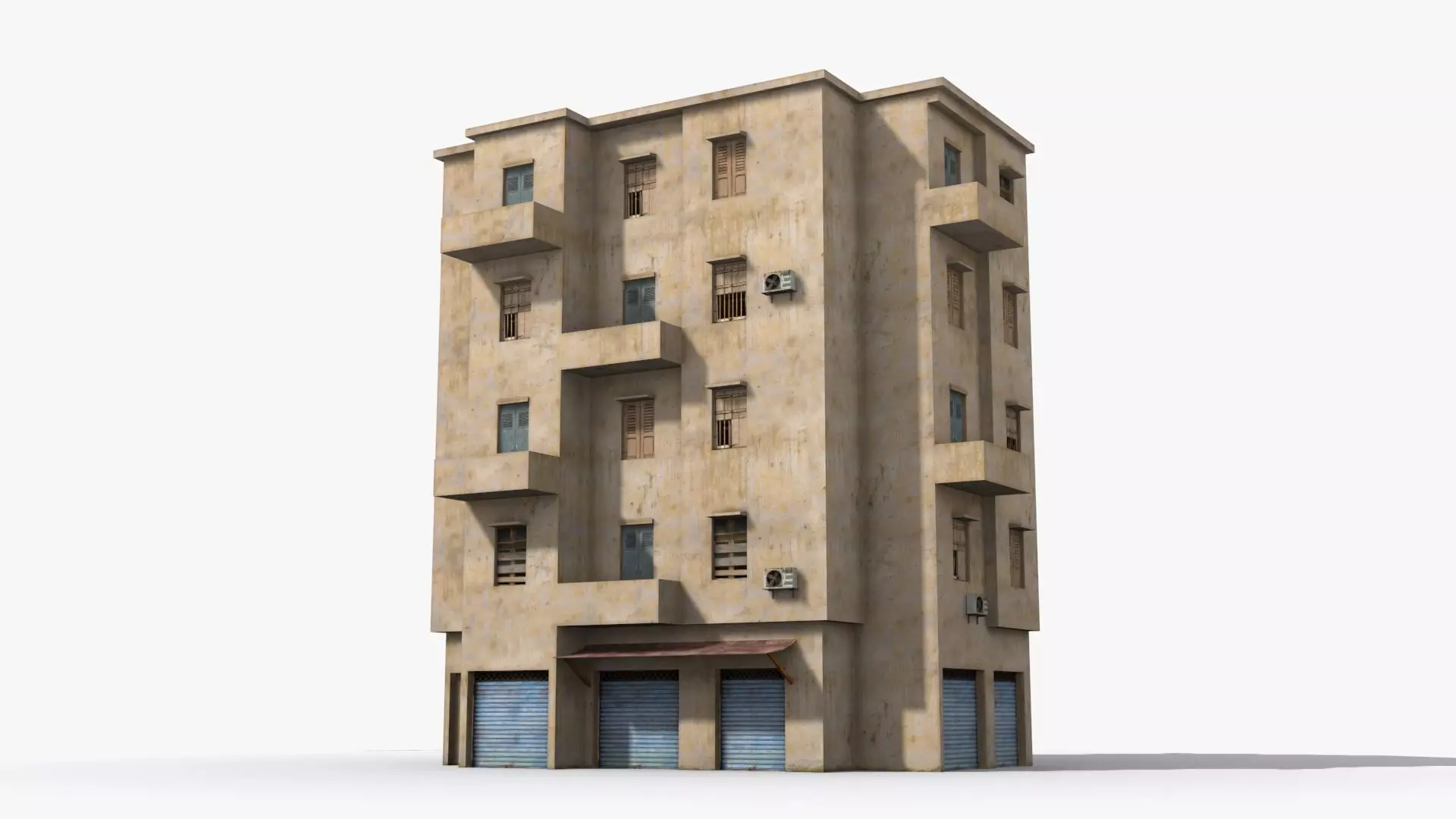 Arab Middle East Building x11 Low-poly 3D model_0