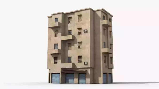 Arab Middle East Building x11 Low-poly 3D model