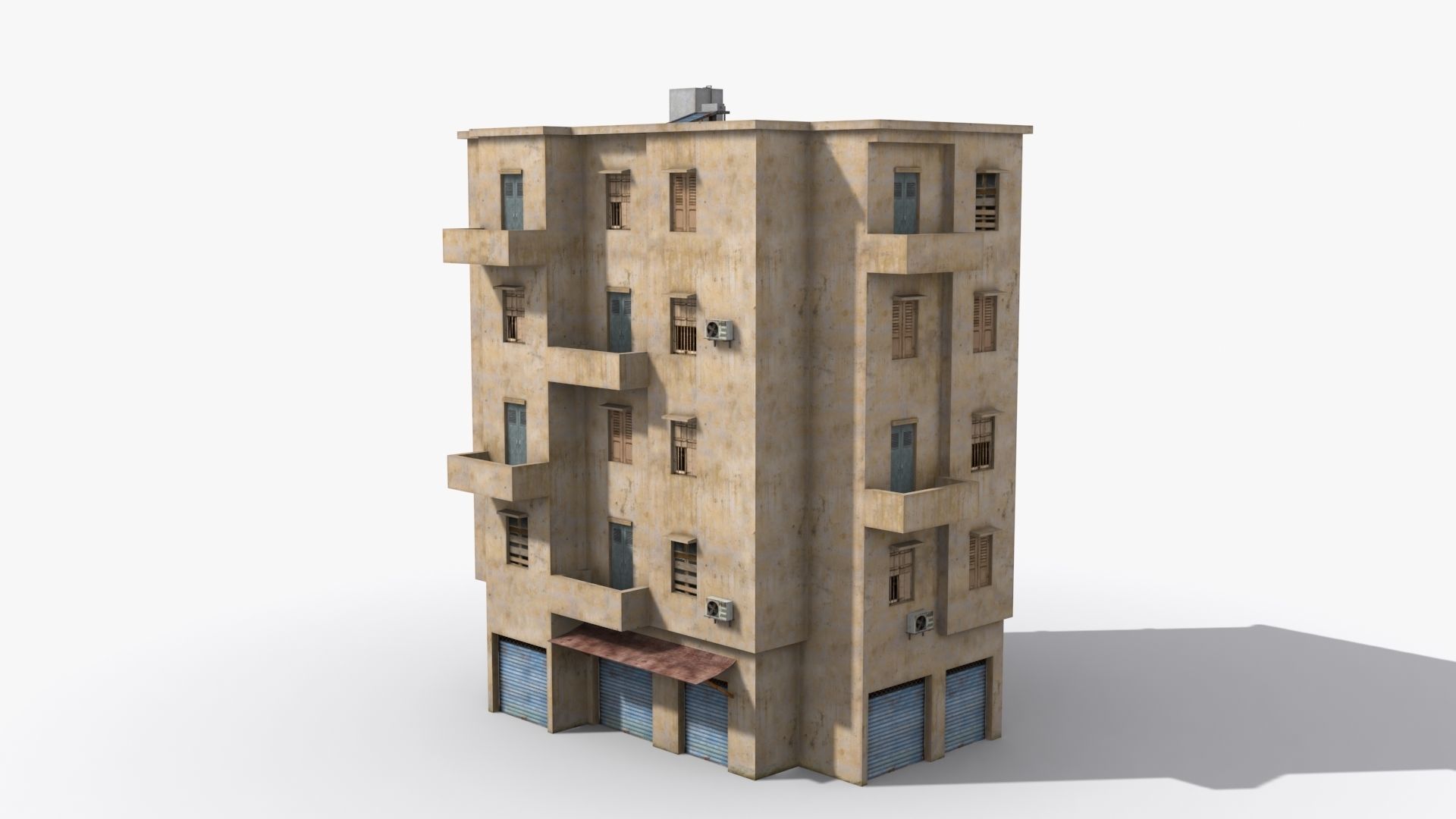 Arab Middle East Building x11 Low-poly 3D model_5
