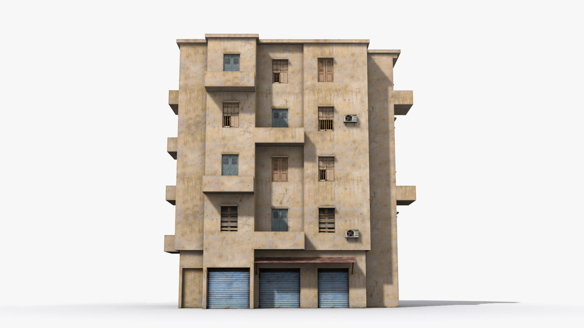 Arab Middle East Building x11 Low-poly 3D model_1