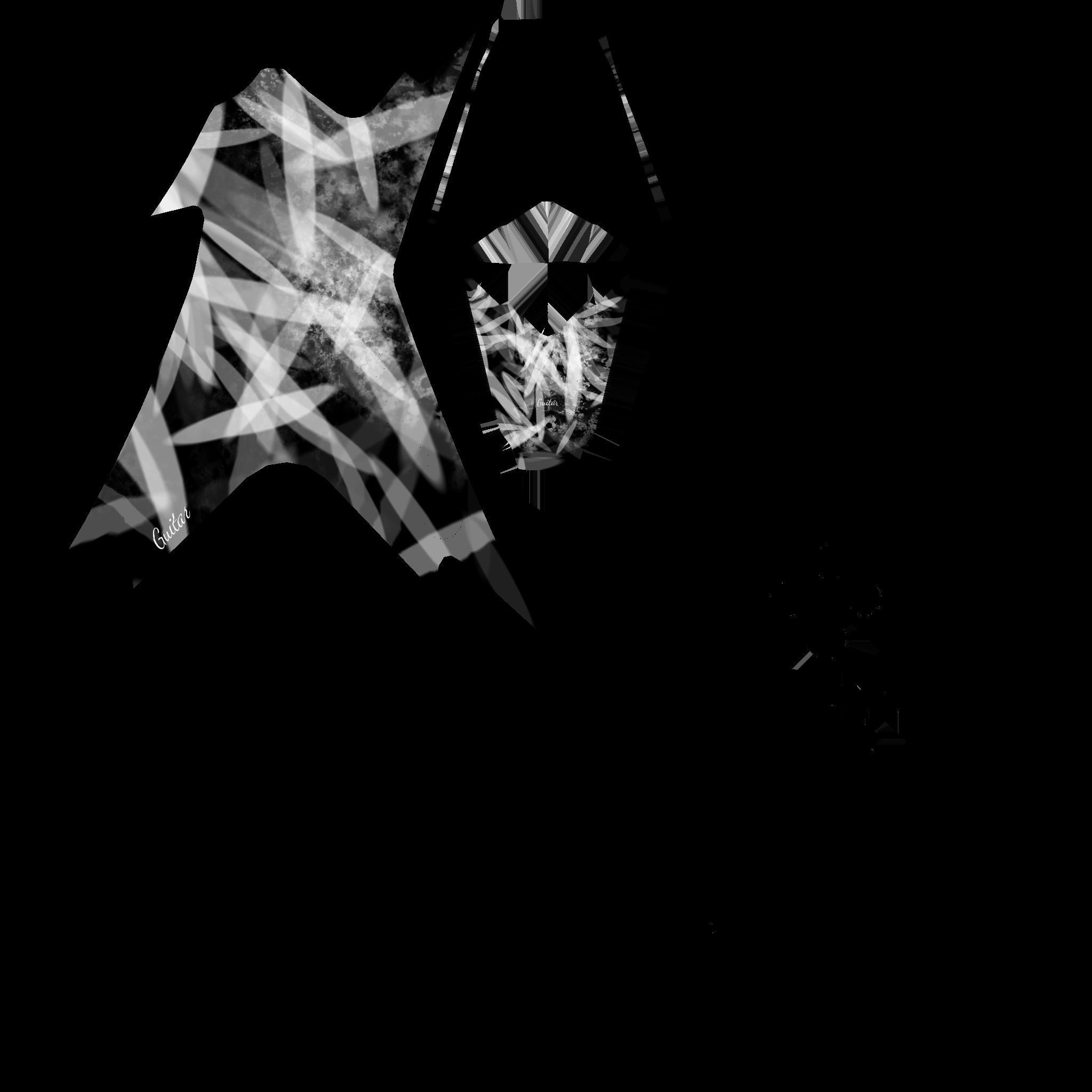 Electric Guitar B09 Black Red - Music Instrument Design Low-poly 3D model_19