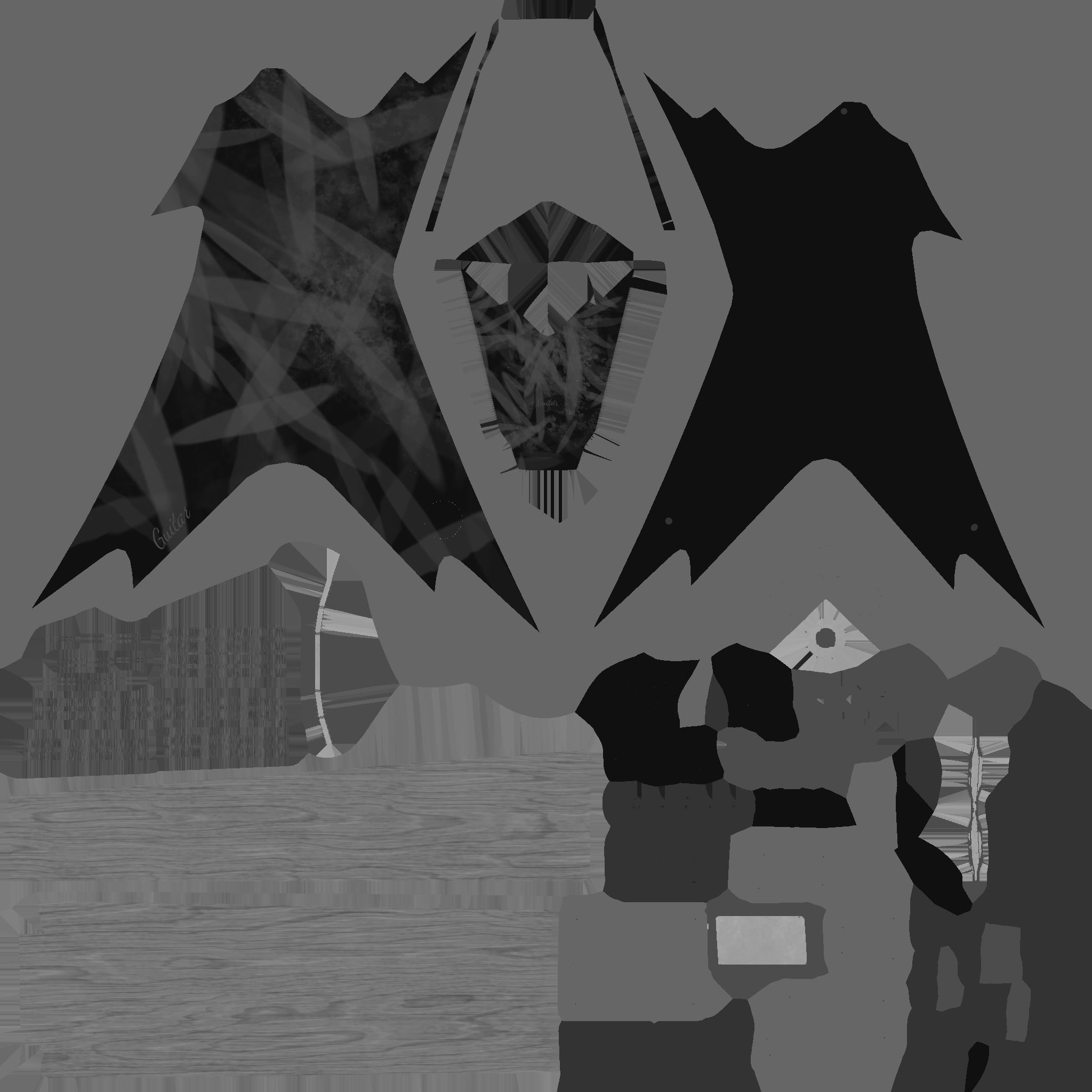 Electric Guitar B09 Black Red - Music Instrument Design Low-poly 3D model_24