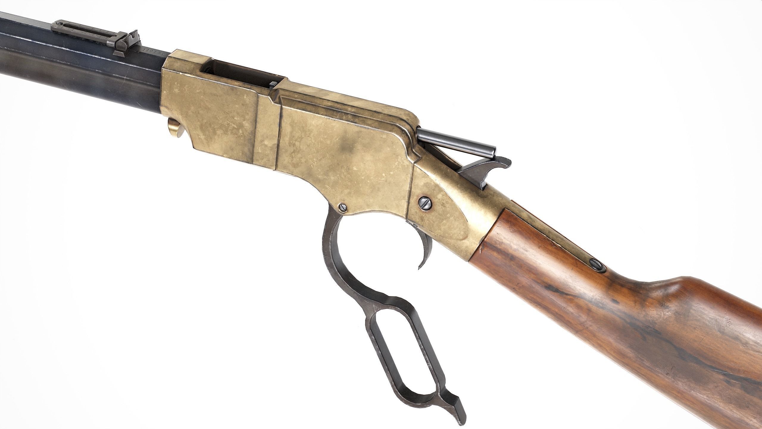 PBR Henry Rifle 1860 Low-poly 3D model_6