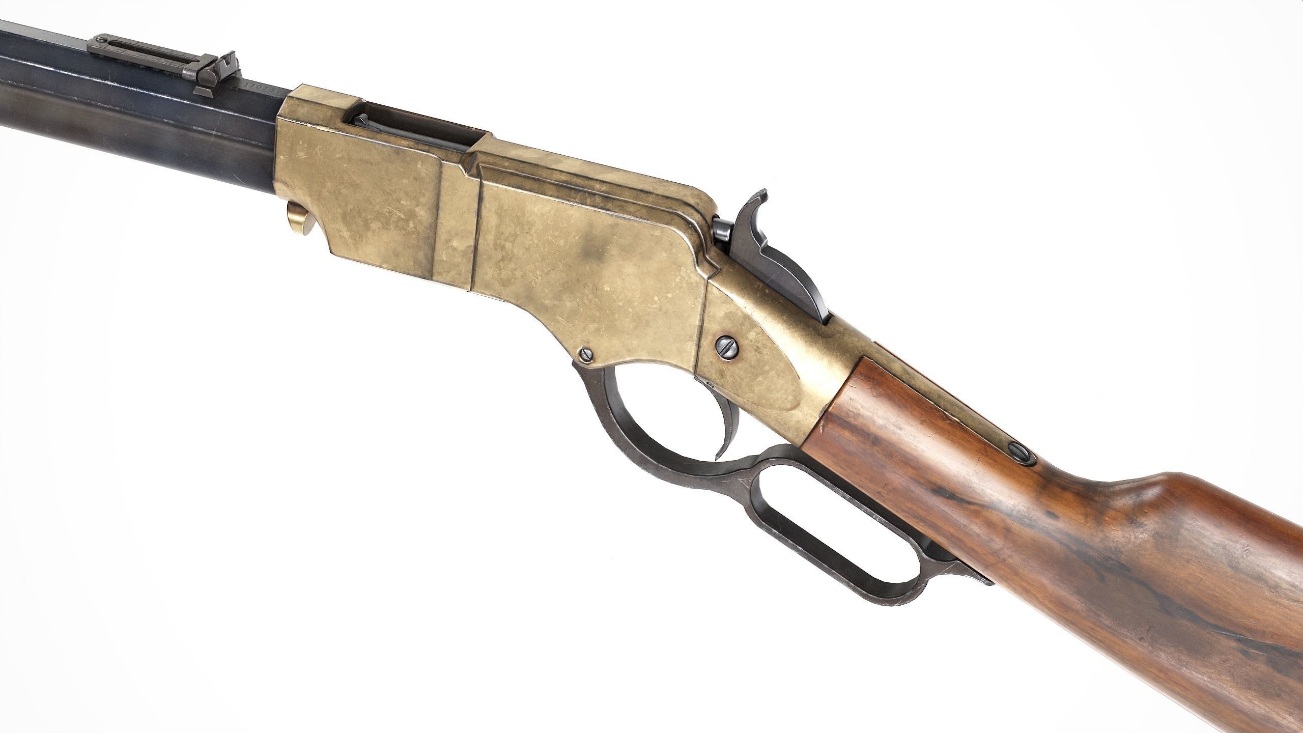 PBR Henry Rifle 1860 Low-poly 3D model_5