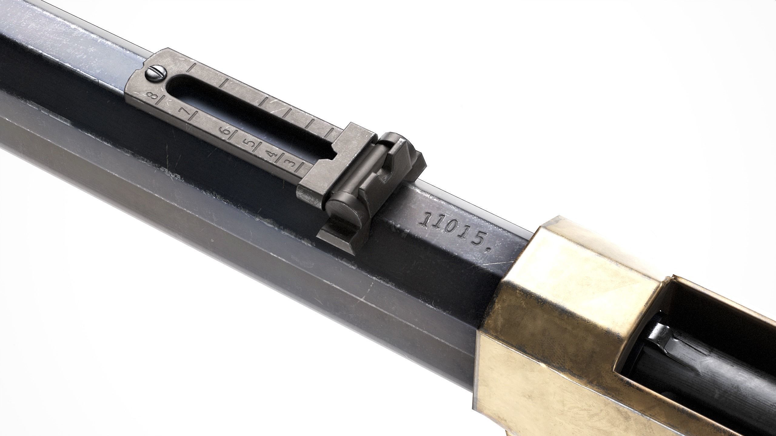 PBR Henry Rifle 1860 Low-poly 3D model_3