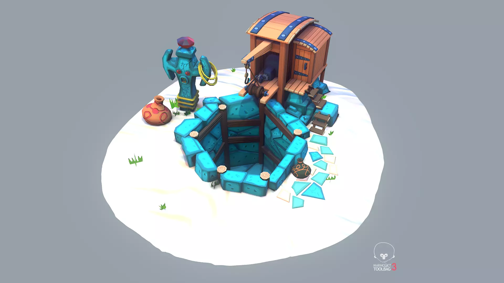 magic mine Free low-poly 3D model