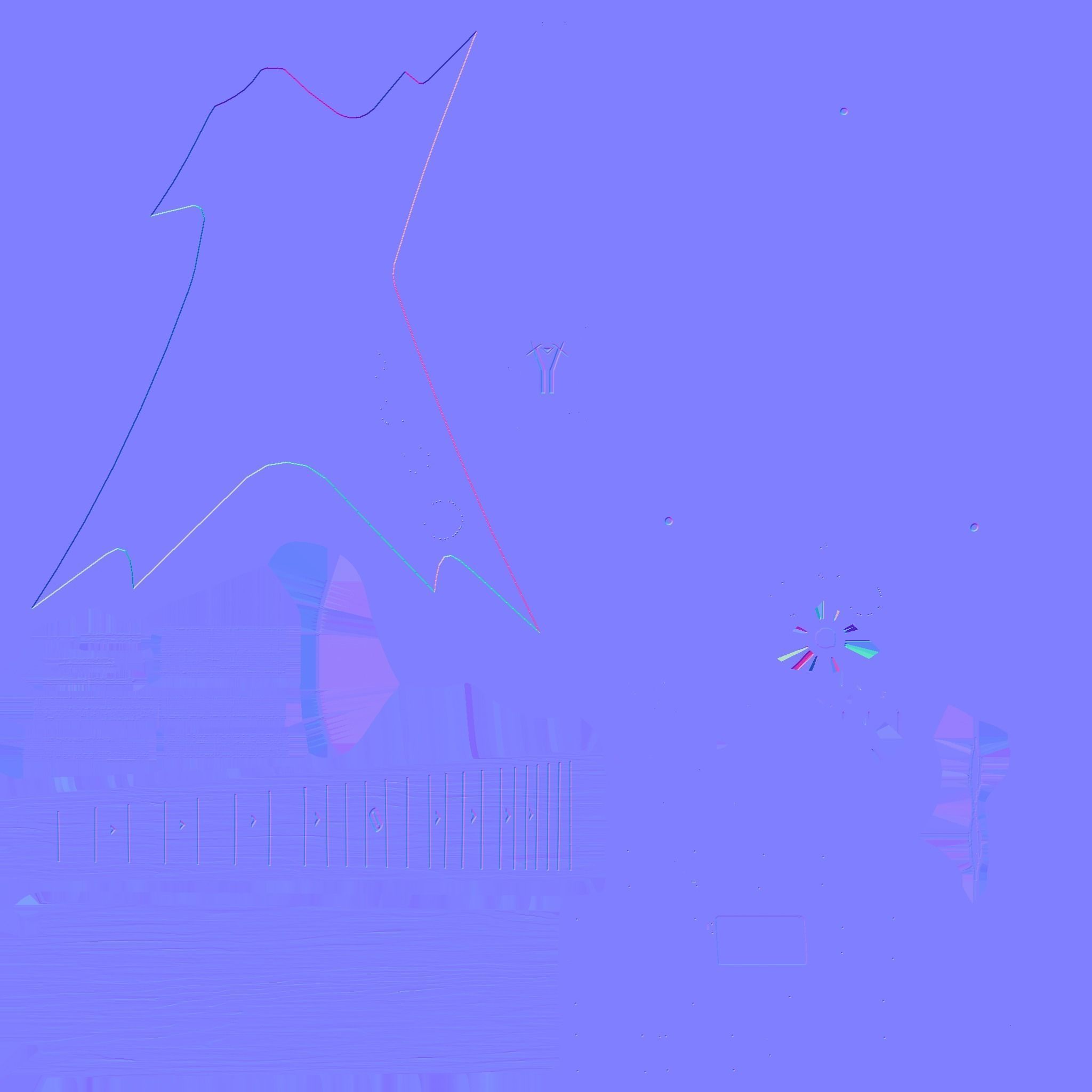 Electric Guitar B10 Black Yellow - Music Instrument Design Low-poly 3D model_23