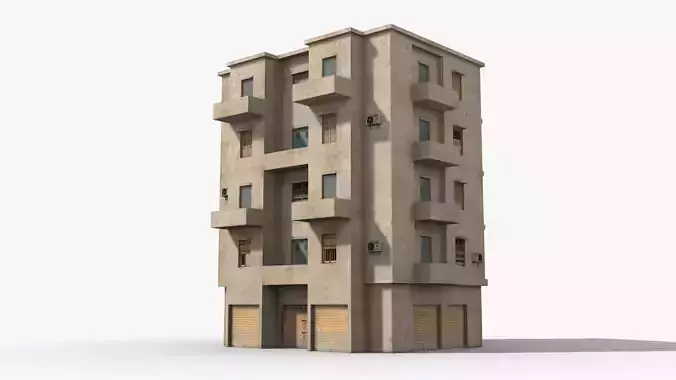 Arab Middle East Building x12 Low-poly 3D model