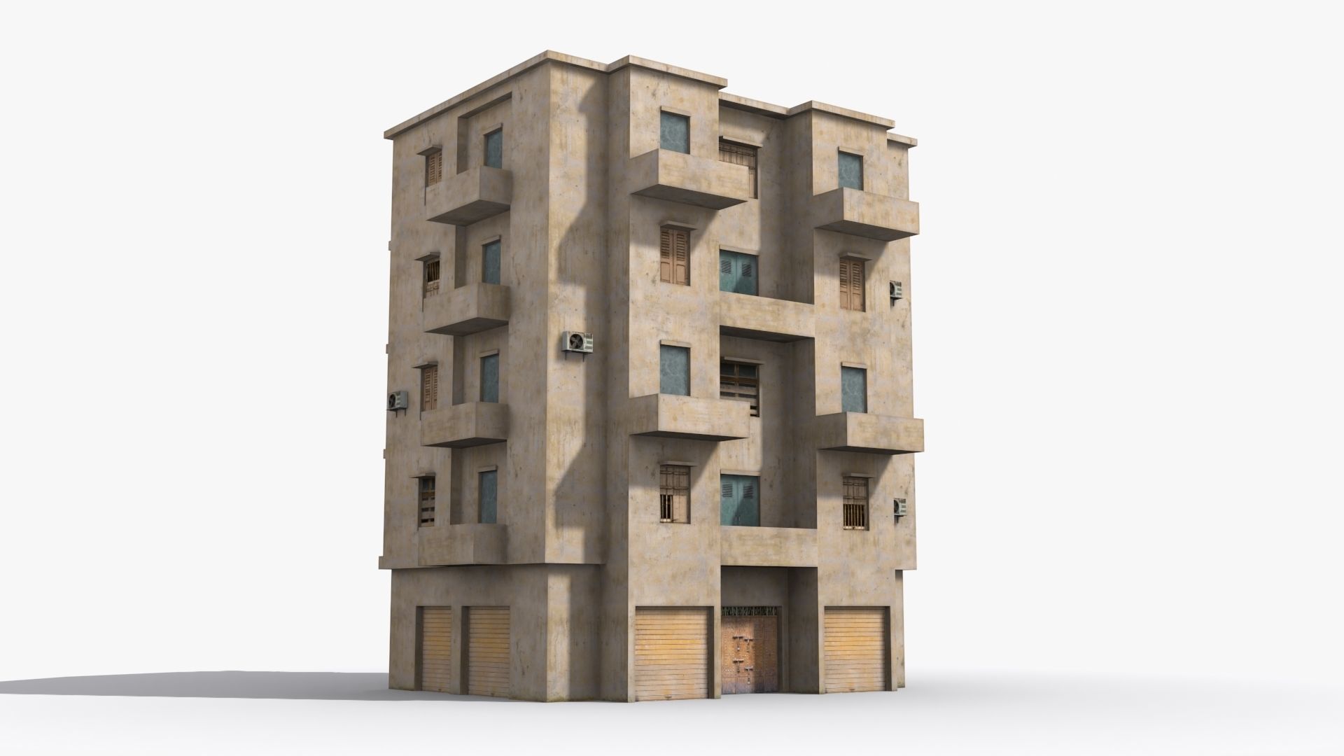 Arab Middle East Building x12 Low-poly 3D model_2